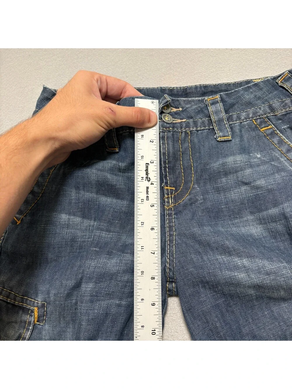VTG Y2K Polo Ralph Lauren Cargo Pocket Flare Low Rise Jeans Women's 27x33 Blue